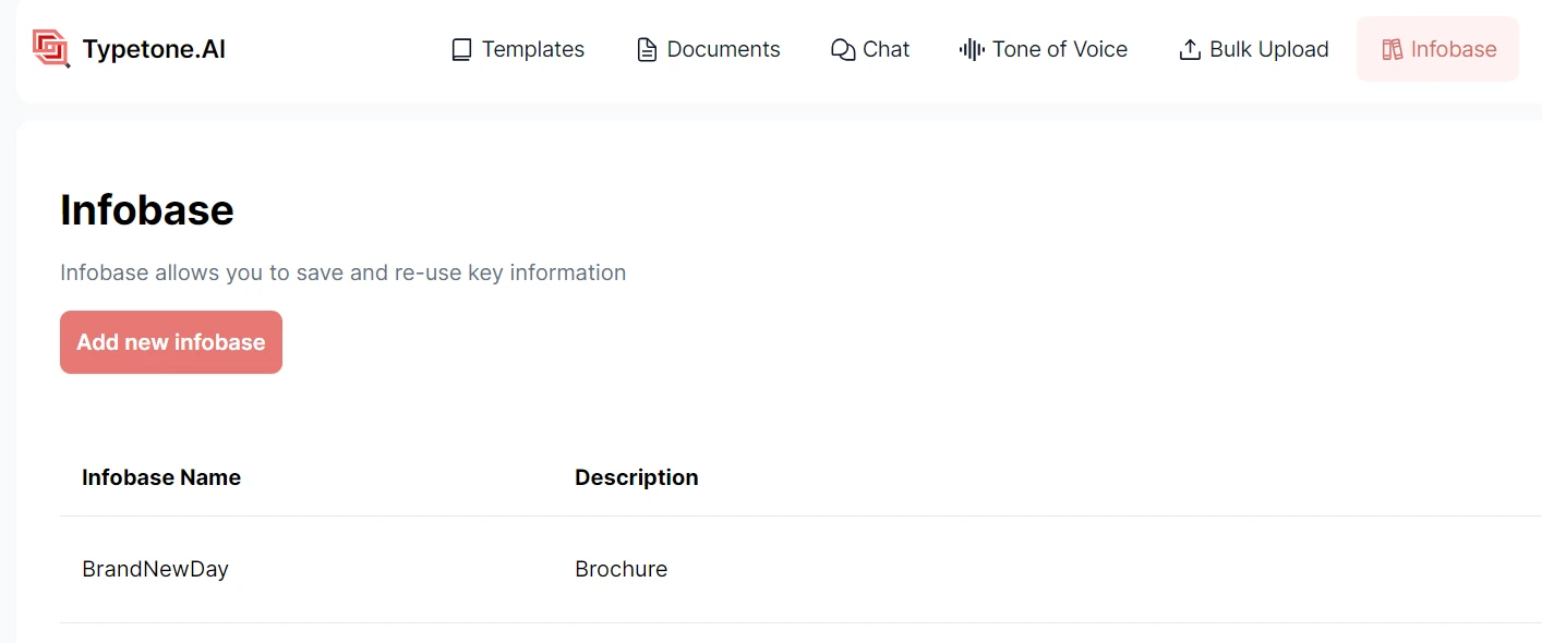 Infobase de Typetone AI