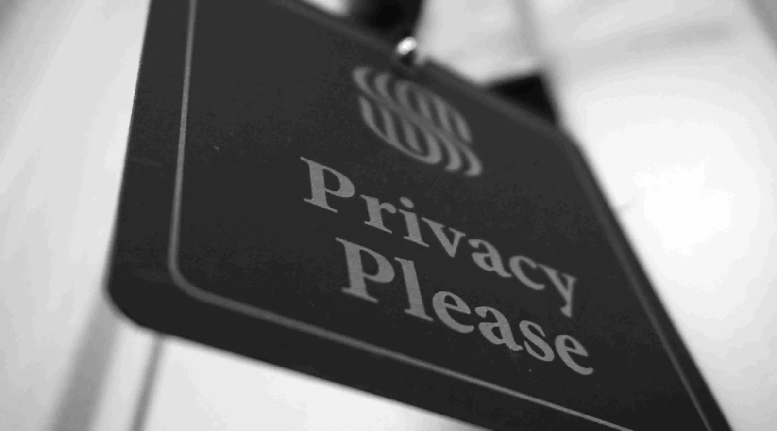 Gegevensprivacy weergegeven door een bord
