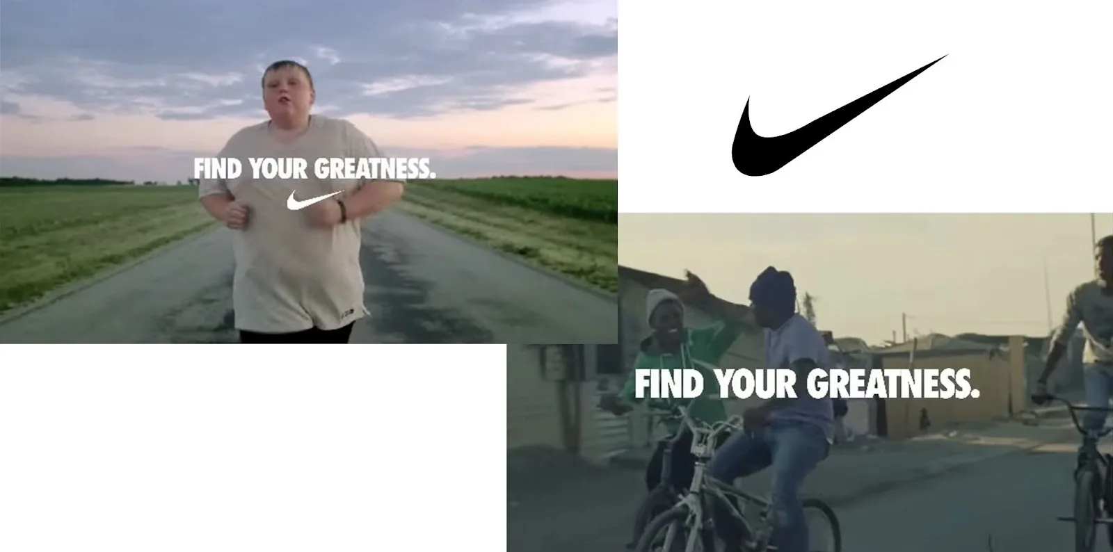 Nike's #FindYourGreatness content marketing voorbeeldcampagne.