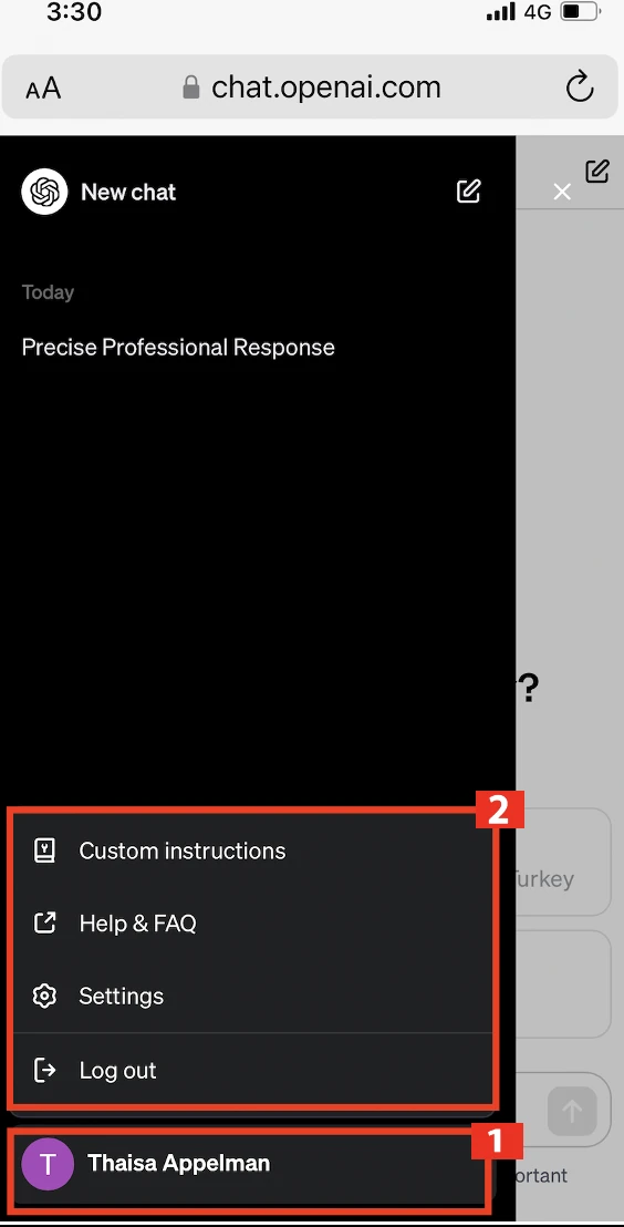 Custom instructions i ChatGPT på Android eller iOS