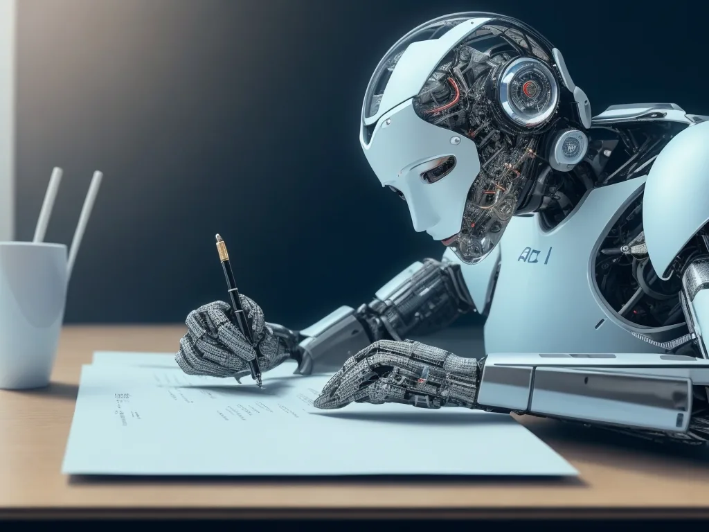 Using robot as an AI essay writer