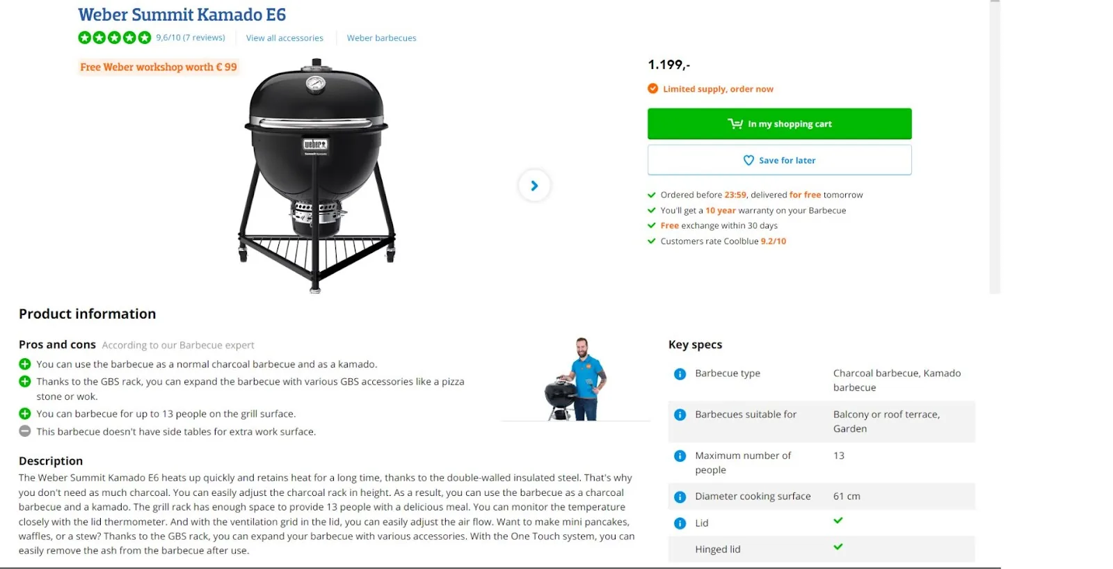 Voorbeeld van een productbeschrijving