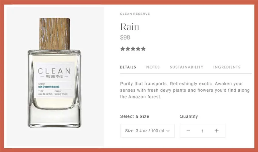 Producttekst van een parfum 