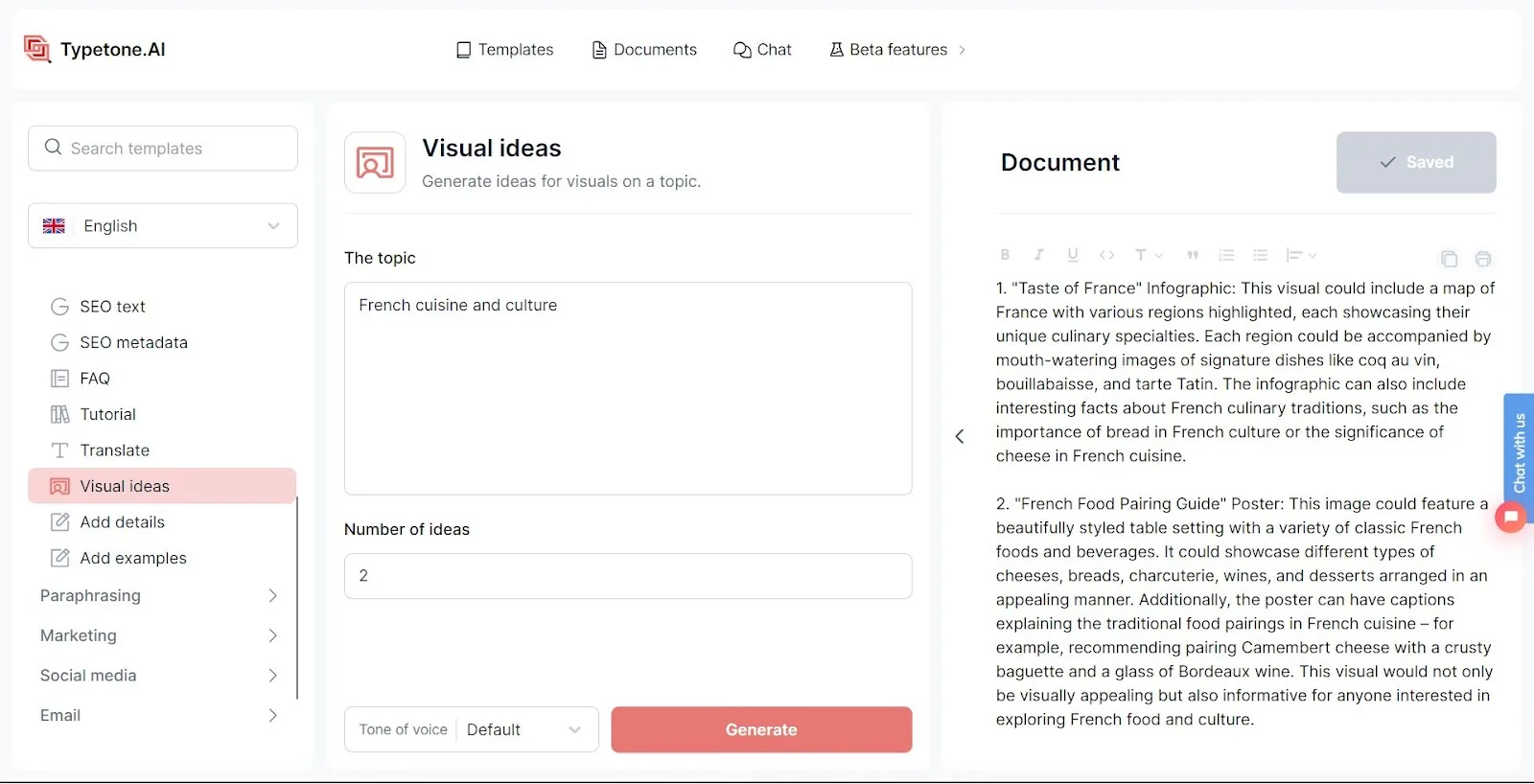 Hol dir Ideen für Visuals mit Typetone AIs Visual-Idea-Vorlage für deinen LinkedIn-Post