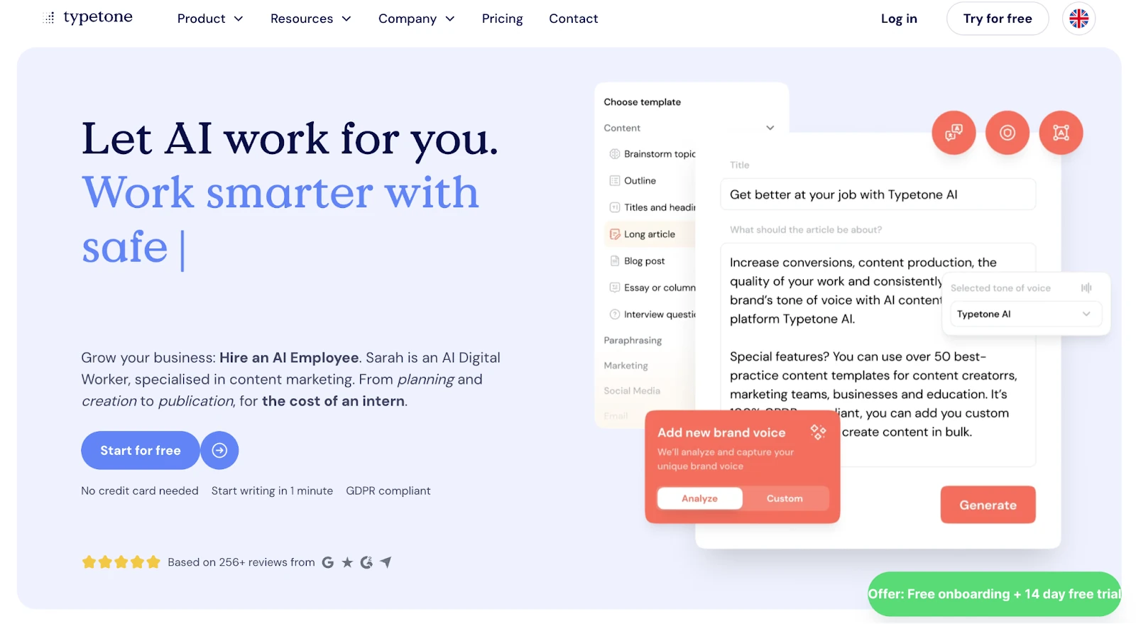 Typetone.AI website