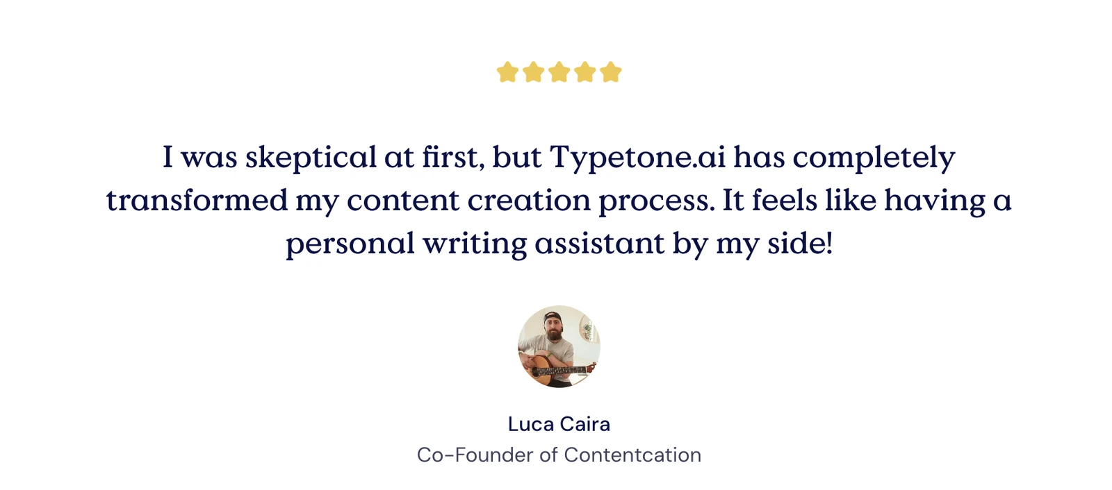 review about Typetone.AI made by a customer