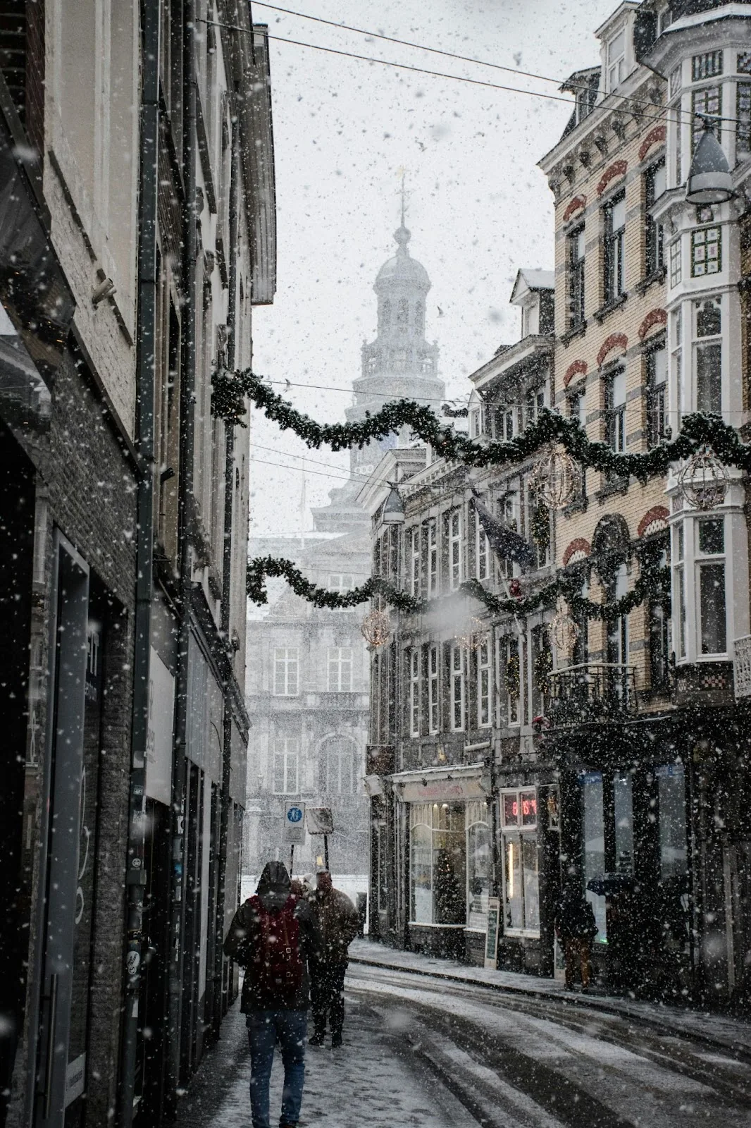 Maastricht cubierta de nieve
