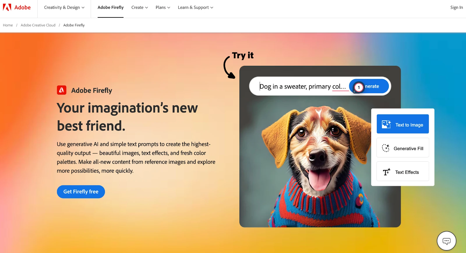 Adobe Firefly visuele AI-tool
