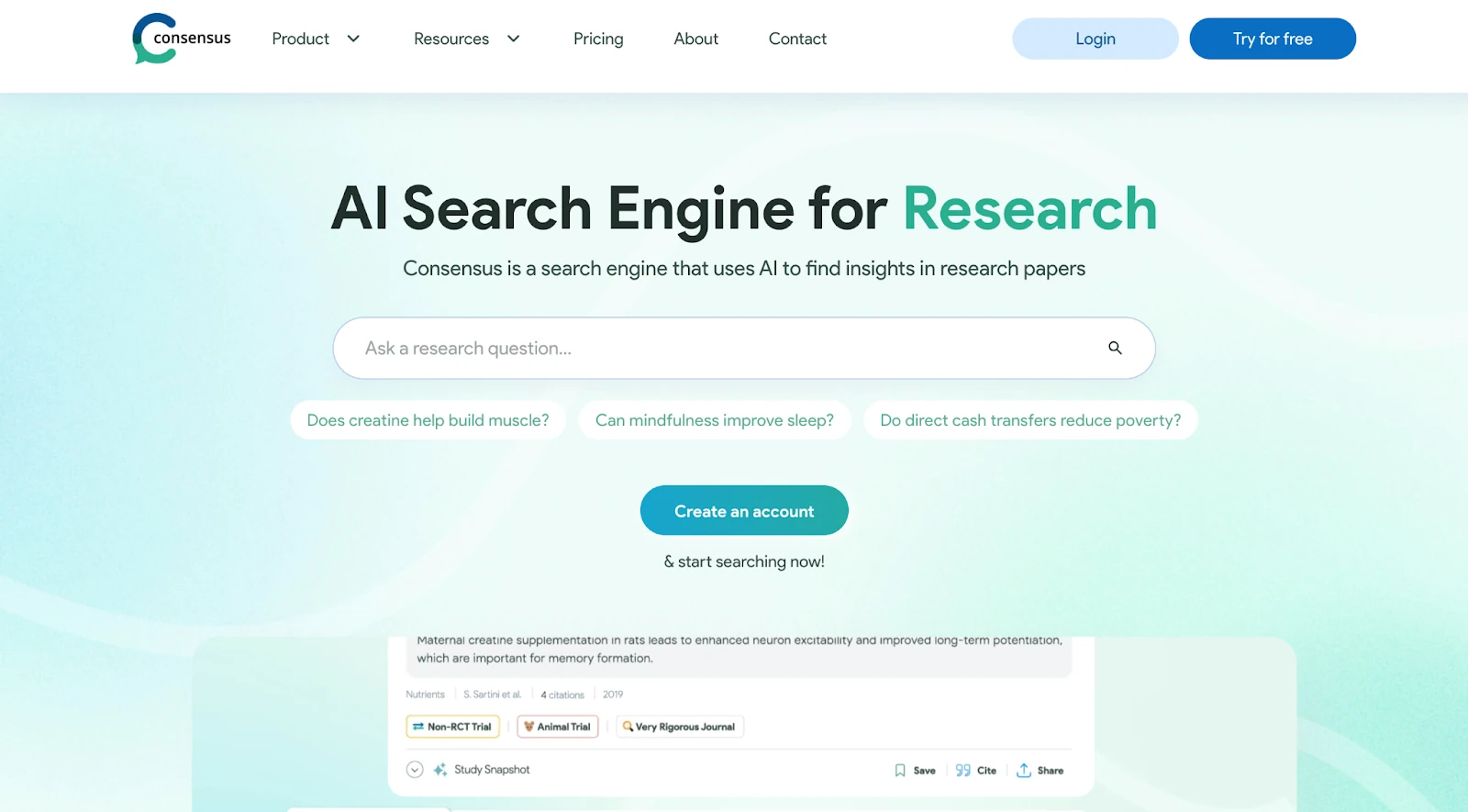 Consensus, un moteur de recherche par IA pour la recherche