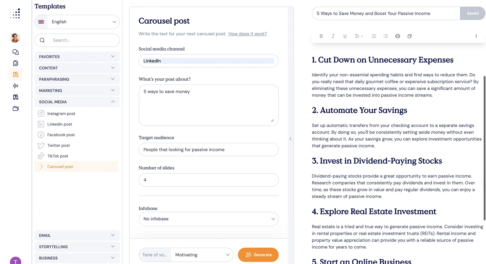 Typetone.AI Carousel post